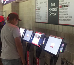 Self-Checkout Interactive Kiosk for Concessions at Baseball Stadium