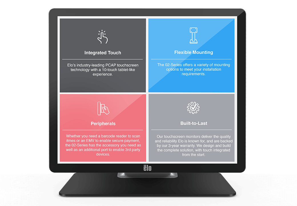 Elo touchscreen monitor key features