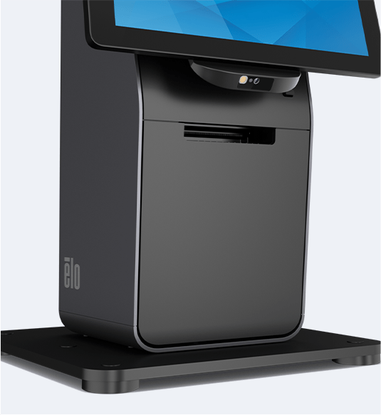 Image of Elo Wallaby Pro interactive kiosk with barcode scanner