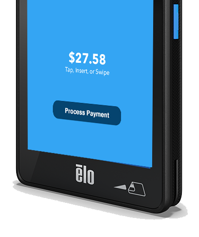 Payment processing screen on Elo M60